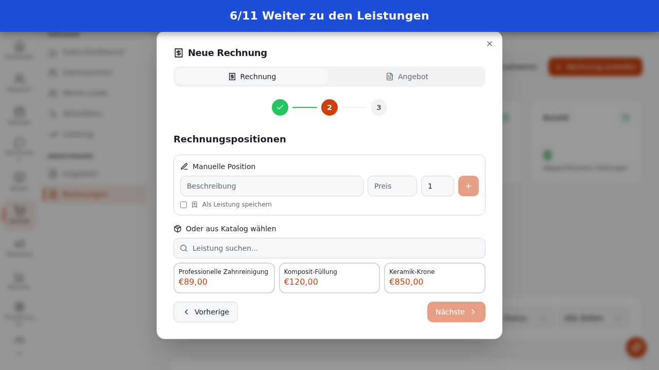 Weiter zu den Leistungen