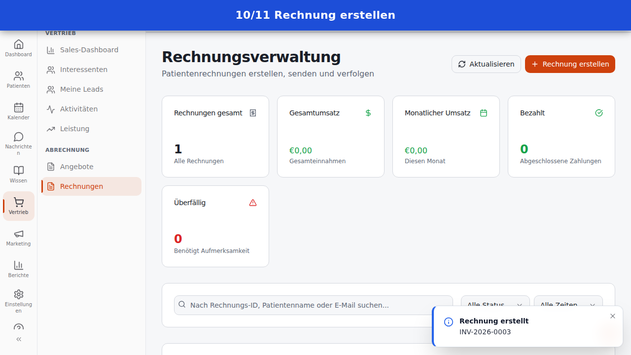 Rechnung erstellen