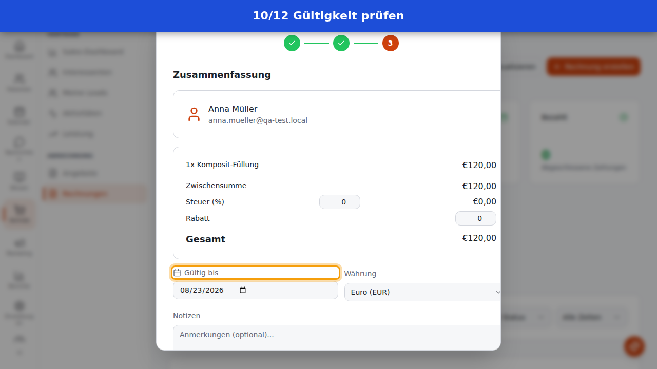 Gültigkeit prüfen