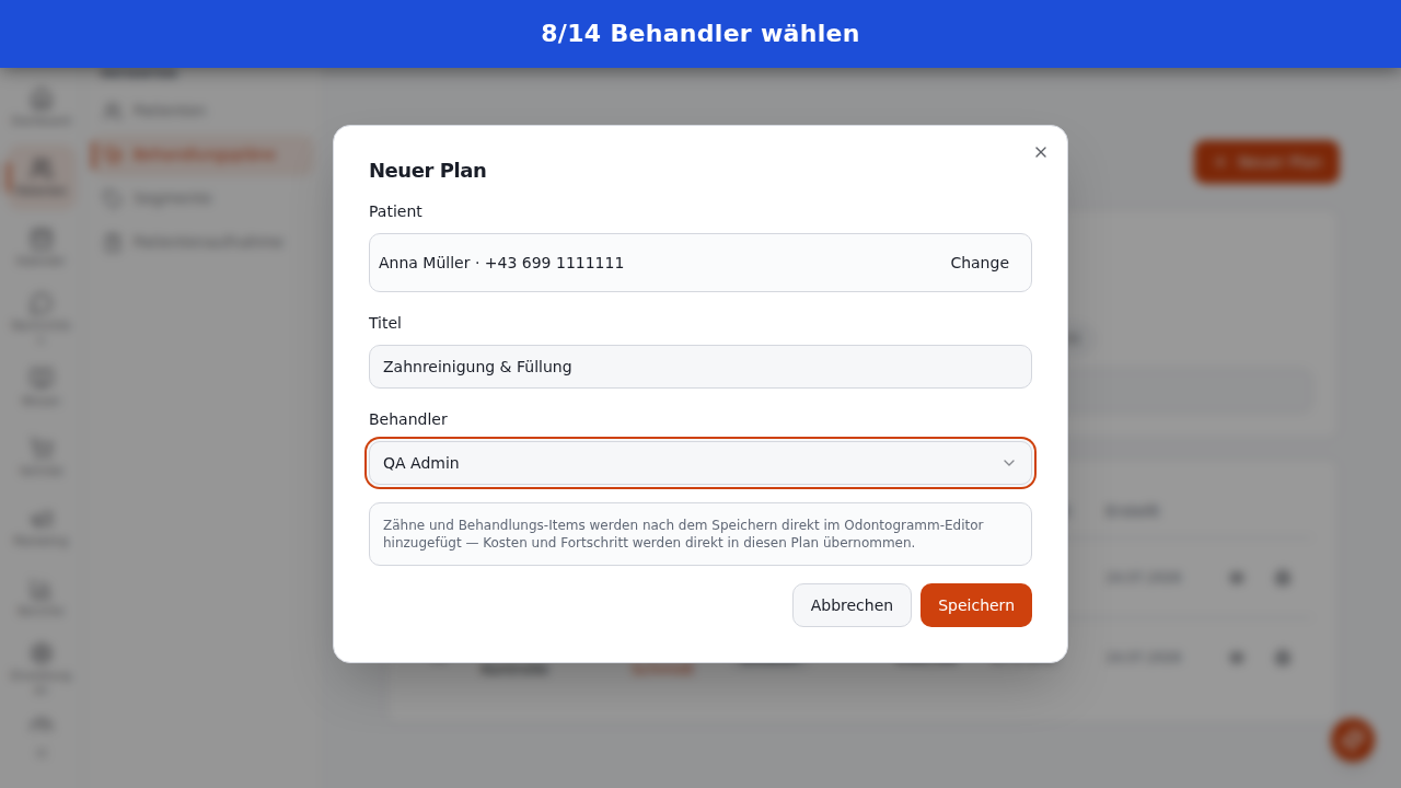 Behandler wählen