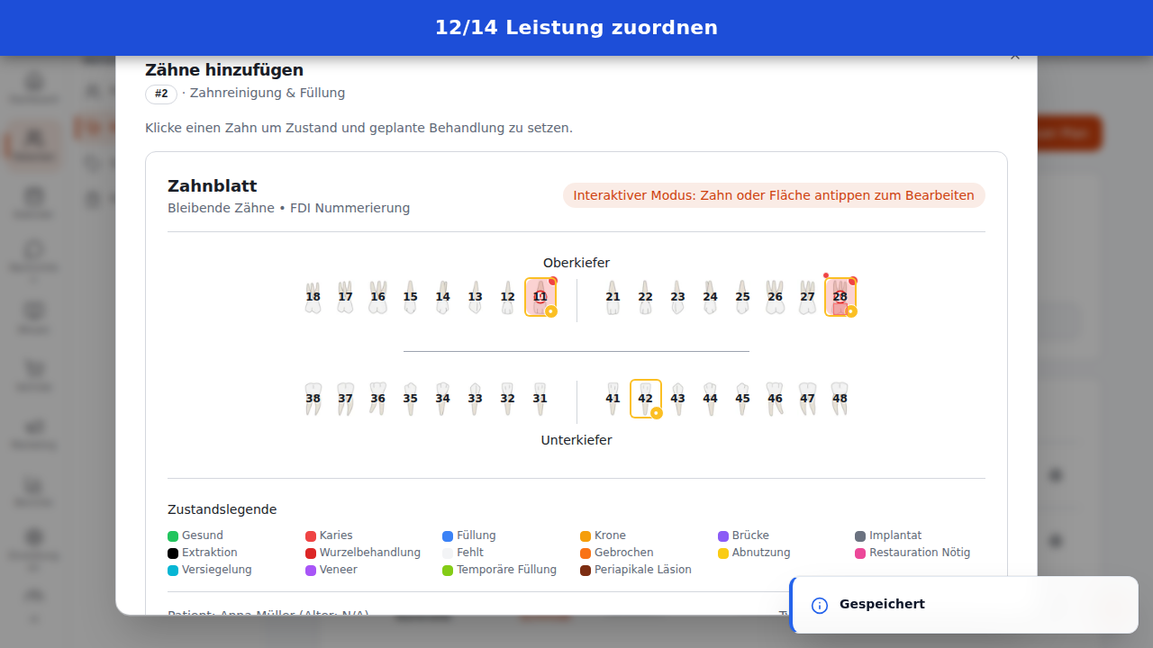 Leistung zuordnen